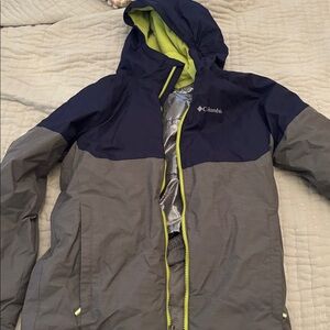 Columbia Blue and Gray Jacket with Green Highlights